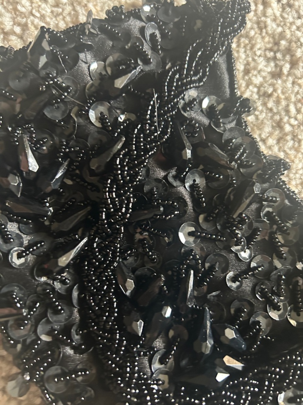Bijoux Terner Black Beaded Evening Handbag - Picture 4 of 4